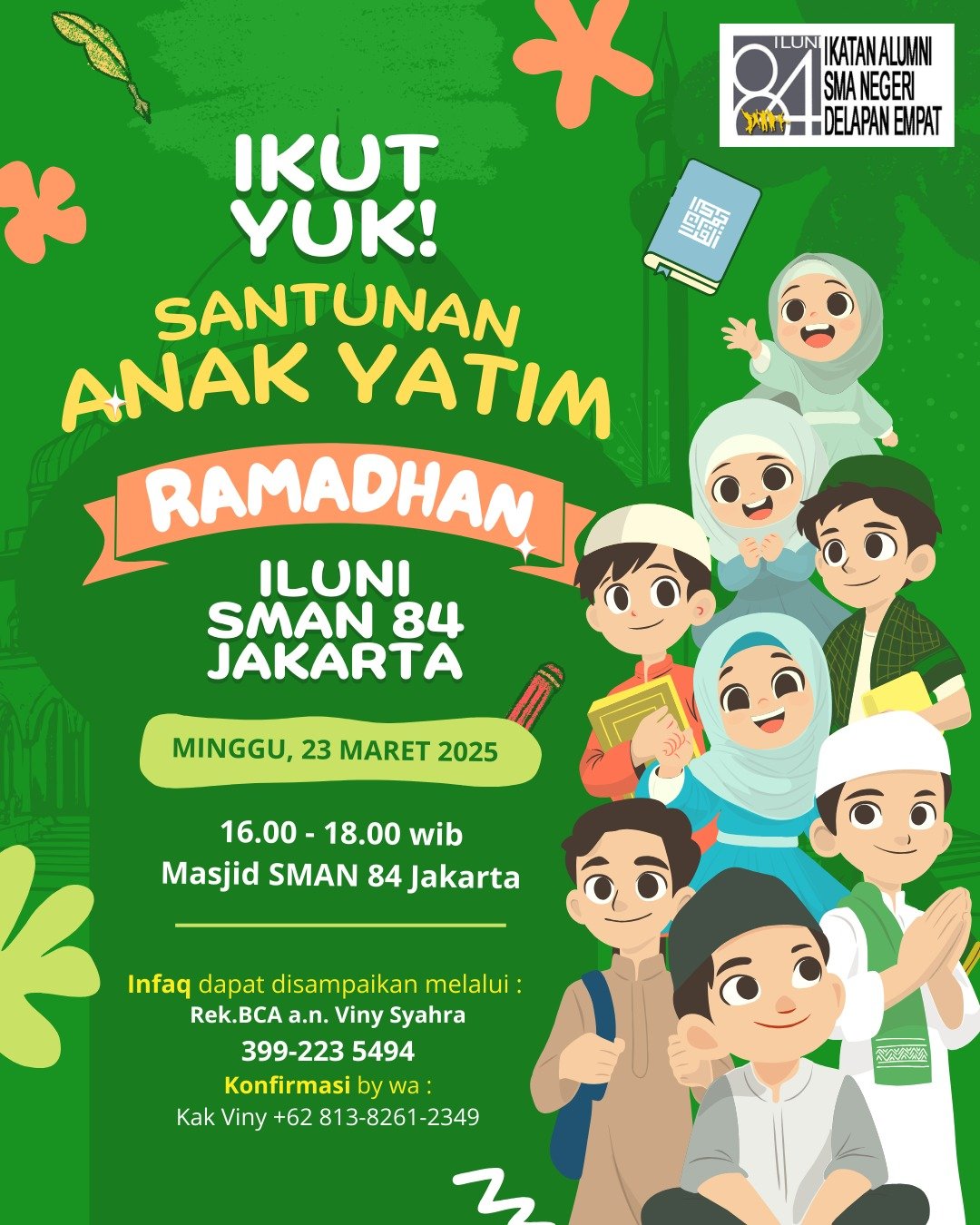 Santunan Anak Yatim Ramadhan ILUNI SMAN 84 Jakarta